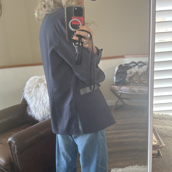 Asian Gray Mandarin Collar Jacket light weight medium - Picture 9 of 10